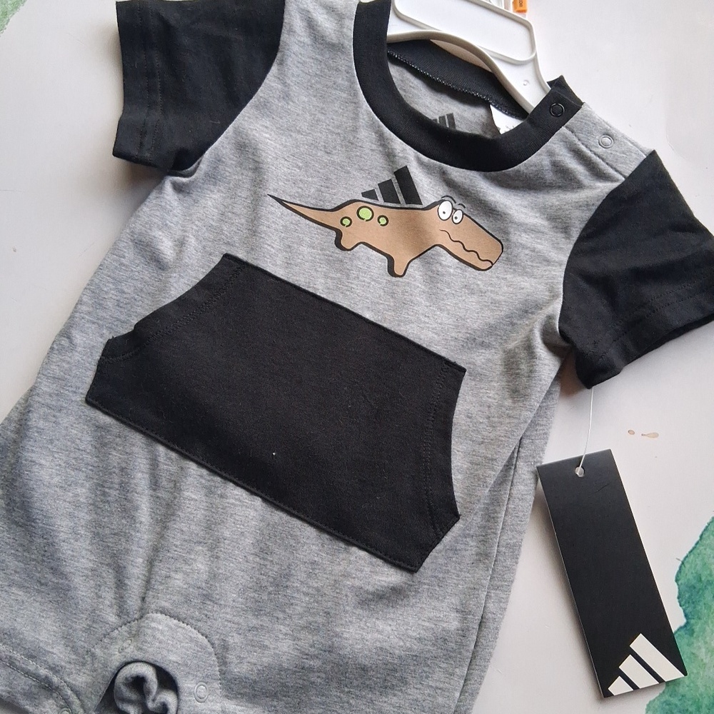 Adidas  Dinosaur romper sz  6 months